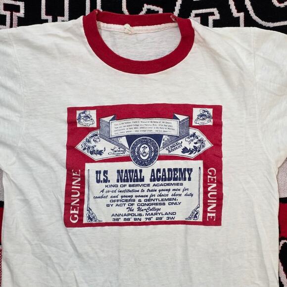 80's U.S. Naval Academy Budweiser Imitation Ringer - Picture 1 of 6